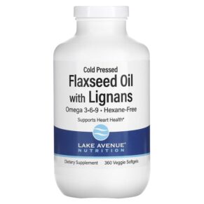 Lake Avenue Nutrition Cold Pressed Flaxseed Oil + Lignans 360 viên 898220015443