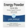 Lake Avenue Nutrition Energy Powder Drink Mix Lemon Ginger 20 gói 0.41 oz (11.6 g) 898220020980