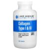 Lake Avenue Nutrition Hydrolyzed Collagen Type I & III 1.000 mg 365 viên 898220015559