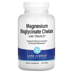 Lake Avenue Nutrition Magnesium Bisglycinate Chelate + TRAACS® 100 mg 240 viên 898220016730