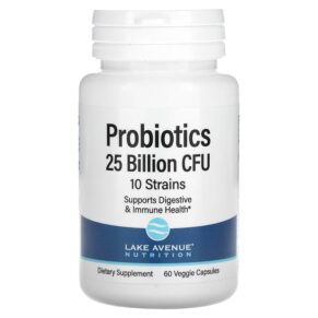 Lake Avenue Nutrition Probiotics 10 Strain Blend 25 Billion CFU 60 viên 898220014224