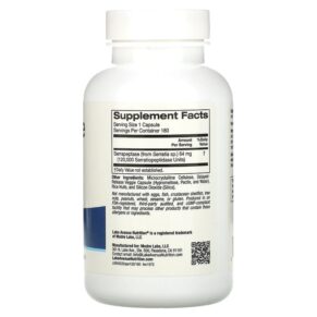 Lake Avenue Nutrition Serrapeptase Proteolytic Enzyme 120.000 SPUs 180 Veggie Capsules 898220015726