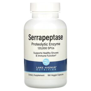 Lake Avenue Nutrition Serrapeptase Proteolytic Enzyme 120.000 SPUs 180 viên 898220015726