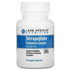 Lake Avenue Nutrition Serrapeptase Proteolytic Enzyme 120.000 SPUs 30 viên 898220015719