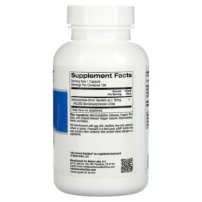 Lake Avenue Nutrition Serrapeptase Proteolytic Enzyme 40.000 SPUs 180 Veggie Capsules 898220015740