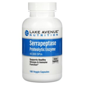 Lake Avenue Nutrition Serrapeptase Proteolytic Enzyme 40.000 SPUs 180 viên 898220015740