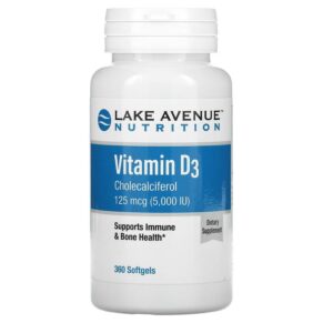 Lake Avenue Nutrition Vitamin D3 125 mcg (5.000 IU) 360 viên 898220014187