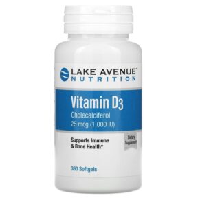 Lake Avenue Nutrition Vitamin D3 25 mcg (1.000 IU) 360 viên 898220014170