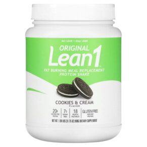 Lean1 Original Fat Burning Meal Replacement Protein Shake Cookies & Cream 1.98 lb (900 g) 810033010552