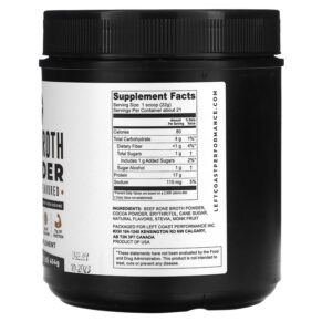 Left Coast Performance Bone Broth Powder Chocolate 1 lb (454 g) 019962813542