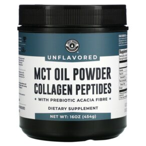 Left Coast Performance MCT Oil Powder Collagen Peptides + Prebiotic Acacia Fibre Unflavored 16 oz (454 g) 644216979981