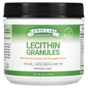 Lewis Labs Lecithin Granules Natural Coconut & Pineapple 16 oz (454 g) 042515435144
