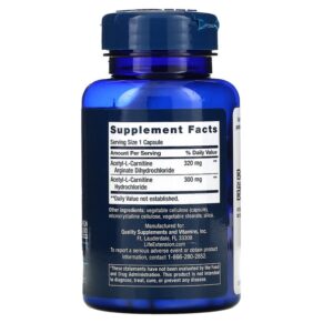 Life Extension Acetyl-L-Carnitine Arginate 90 Capsules 737870197492