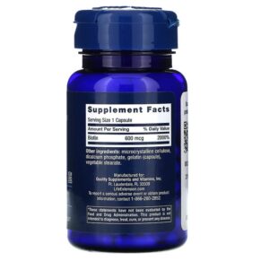 Life Extension Biotin 600 mcg 100 Capsules 737870102106