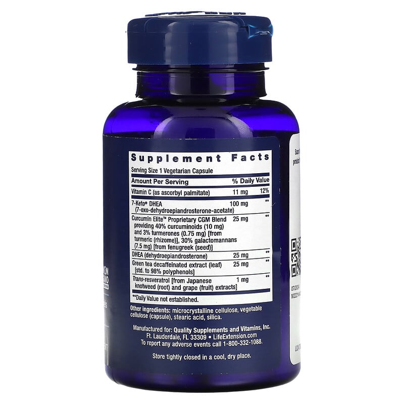 Life Extension DHEA Complete 60 Vegetarian Capsules 8 Thành phần vi chất Life Extension DHEA Complete 60 viên 737870247869