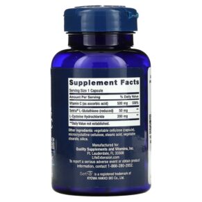 Life Extension Glutathione Cysteine & C 100 Capsules 737870154112