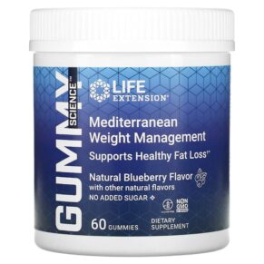 Life Extension Gummy Science Mediterranean Weight Management Natural Blueberry 60 viên 737870250609