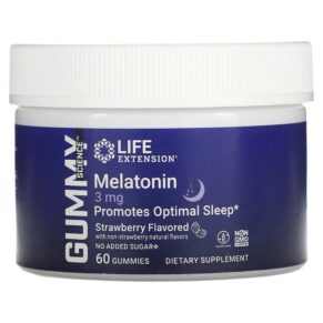 Life Extension Gummy Science Melatonin Strawberry 3 mg 60 viên 737870250364