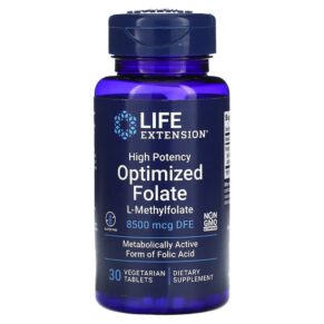 Life Extension High Potency Optimized Folate 8.500 mcg DFE 30 viên 737870191339