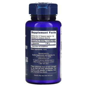 Life Extension L-Glutamine Powder 3.53 oz (100 g) 737870141105