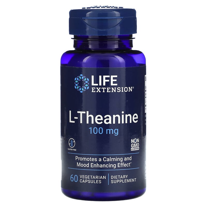 Life Extension L-Theanine 100 mg 60 Vegetarian Capsules 1 Life Extension L-Theanine 100 mg 60 viên 737870168362