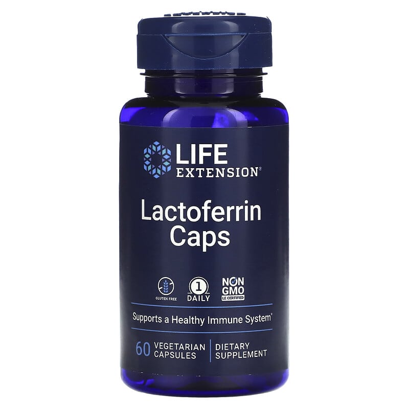 Life Extension Lactoferrin Caps 60 Vegetarian Capsules 1 Life Extension Lactoferrin 60 viên 737870168164