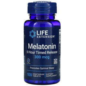 Life Extension Melatonin 6 Hour Timed Release 300 mcg 100 viên 737870178712