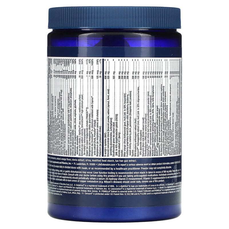 Life Extension Mix Powder 12.70 oz (360 g) 8 Thành phần vi chất Life Extension Mix Powder 12.70 oz (360 g) 737870235613