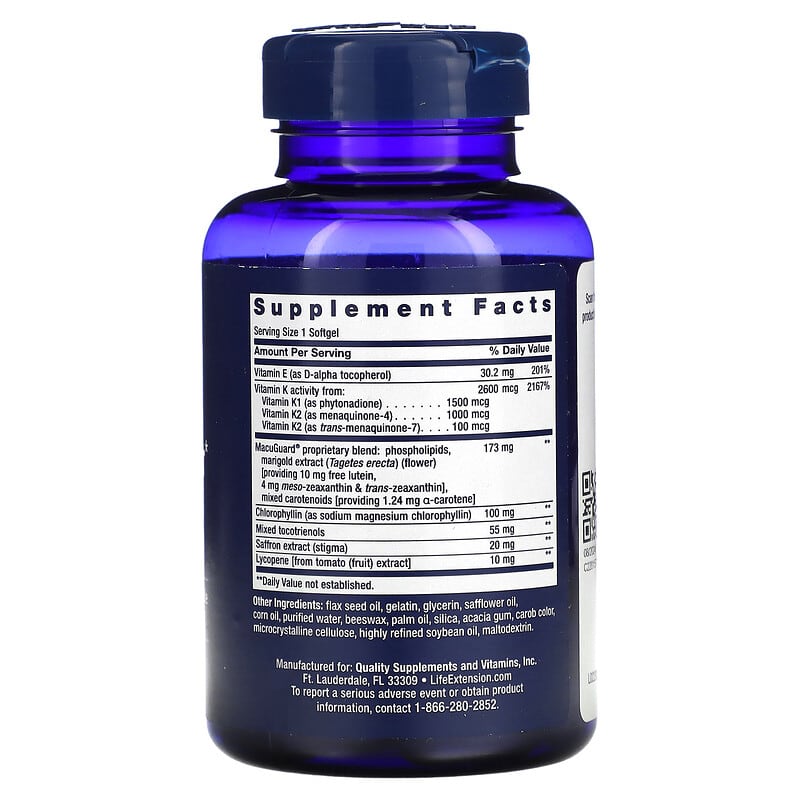 Life Extension Once-Daily Health Booster 30 Softgels 8 Thành phần vi chất Life Extension Once-Daily Health Booster 30 viên 737870229230