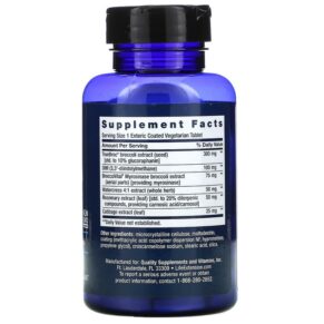 Life Extension Optimized Broccoli and Cruciferous Blend 30 Enteric Coated Vegetarian Tablets 737870236832