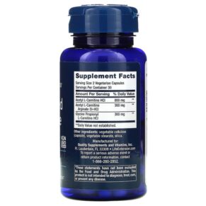 Life Extension Optimized Carnitine 60 Vegetarian Capsules 737870201861