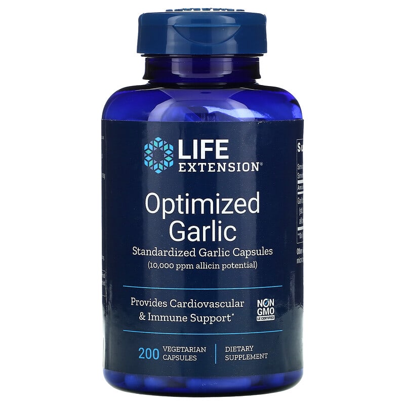 Life Extension Optimized Garlic Standardized Garlic Capsules 200 Vegetarian Capsules 1 Life Extension Optimized Garlic Standardized Garlic 200 viên 737870139423