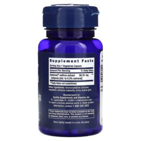 Life Extension Optimized Saffron 60 Vegetarian Capsules 737870143260