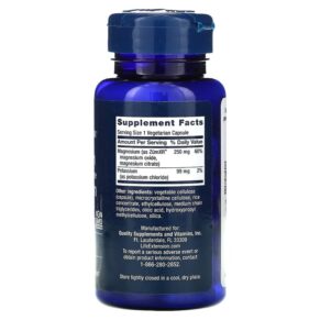 Life Extension Potassium with Extend-Release Magnesium 60 Vegetarian Capsules 737870230960