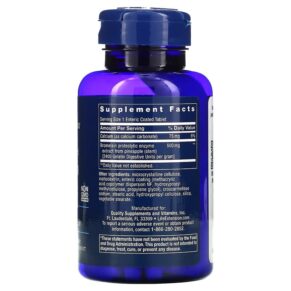 Life Extension Specially-Coated Bromelain 500 mg 60 Enteric Coated Tablets 737870120360