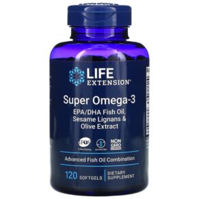 Life Extension Super Omega-3 EPA/DHA Fish Oil Sesame Lignans & Olive Extract 120 viên 737870198215