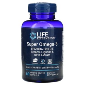 Life Extension Super Omega-3 EPA/DHA Fish Oil Sesame Lignans & Olive Extract 60 viên 737870198567