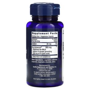 Life Extension Super R-Lipoic Acid 240 mg 60 Vegetarian Capsules 737870120865