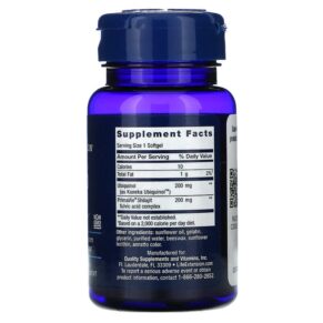 Life Extension Super Ubiquinol CoQ10 with Enhanced Mitochondrial Support 200 mg 30 Softgels 737870143123