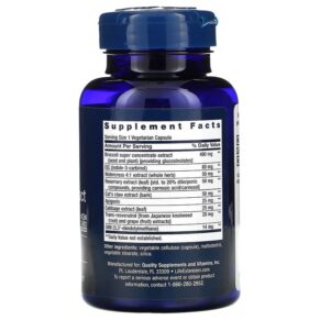 Life Extension Triple Action Cruciferous Vegetable Extract with Resveratrol 60 Vegetarian Capsules 737870146964
