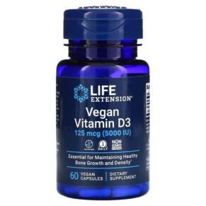 Life Extension Vegan Vitamin D3 125 mcg (5000 IU) 60 viên 737870242260
