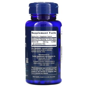 Life Extension Vitamin B6 250 mg 100 Vegetarian Capsules 737870153511