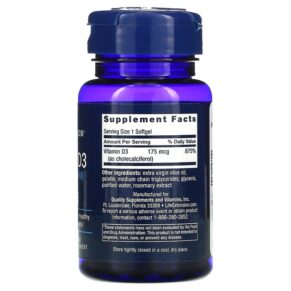 Life Extension Vitamin D3 175 mcg (7.000 IU) 60 Softgels 737870171867