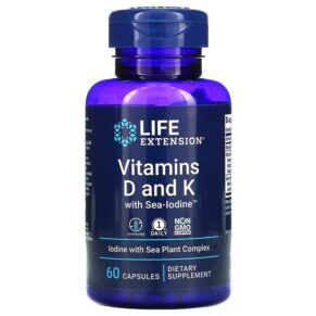 Life Extension Vitamins D & K + Sea-Iodine 60 viên 737870204060