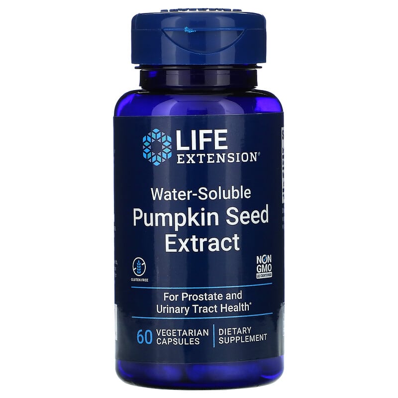 Life Extension Water-Soluble Pumpkin Seed Extract 60 Vegetarian Capsules 1 Life Extension Water-Soluble Pumpkin Seed Extract 60 viên 737870120964