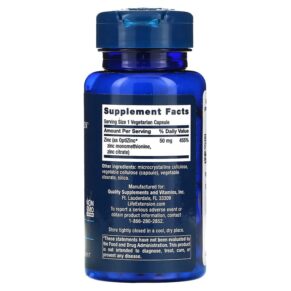 Life Extension Zinc Caps High Potency 50 mg 90 Vegetarian Capsules 737870181392