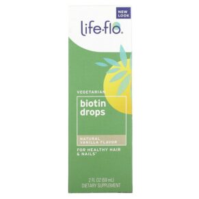 Life-flo Biotin Drops Natural Vanilla 2 fl oz (59 ml) 645951787251