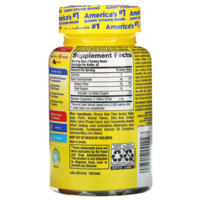 L'il Critters Probiotic With Prebiotics Cherry Orange & Grape Flavor 1 Billion CFUs 60 Gummies 027917001197