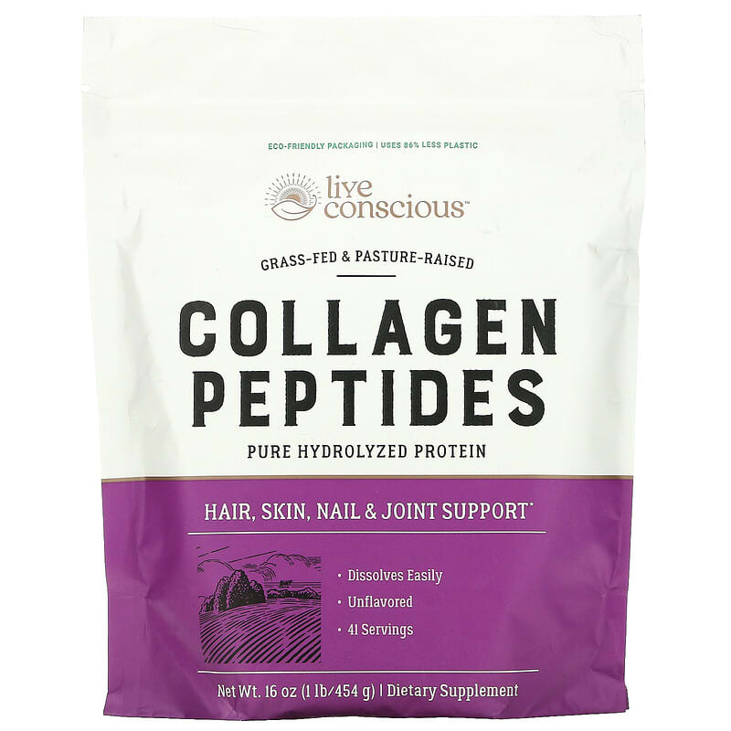 Live Conscious Collagen Peptides Unflavored 16 oz (454 g) 1 Live Conscious Collagen Peptides Unflavored 16 oz (454 g) 850008273193