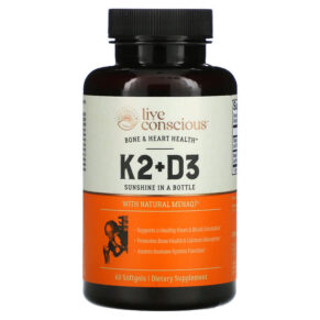 Live Conscious K2+D3 Bone & Heart Health 60 viên 850008273025